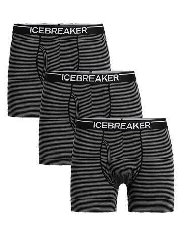 Icebreaker Merino Anatomica Boxers With Fly 3 Pack Férfi Fehérnemű Szürke | HU 1322ZUTG